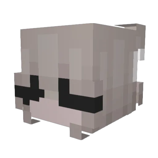 Viseryx Minecraft avatar head, 3D render
