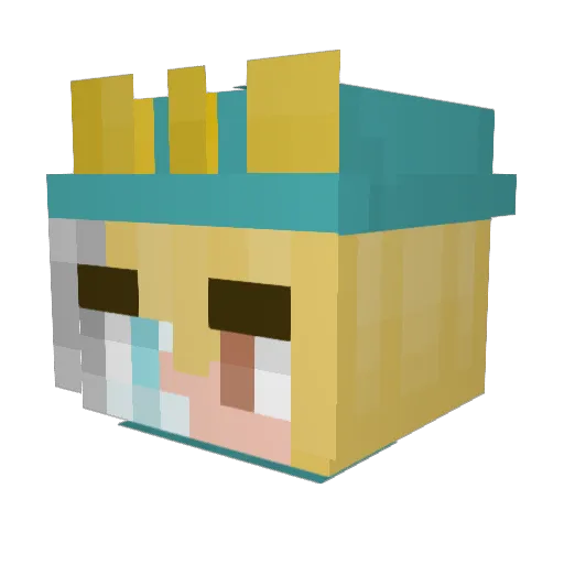 Vish_Misu12 Minecraft avatar head, 3D render