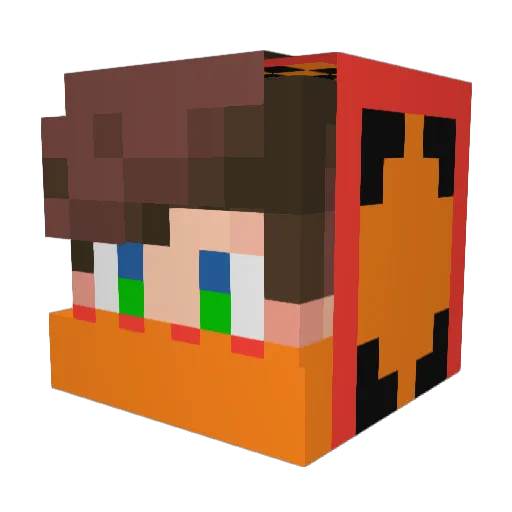 Vishnya005 Minecraft avatar head, 3D render