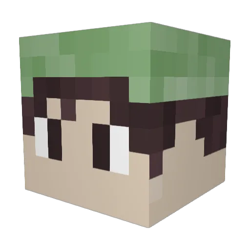 Vishue Minecraft avatar head, 3D render