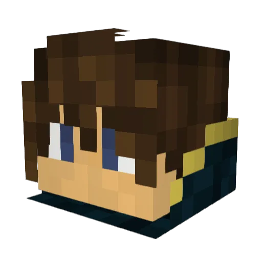 VisiaRPG Minecraft avatar head, 3D render