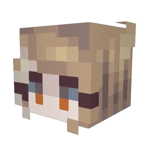 VisibleLoki28 Minecraft avatar head, 3D render