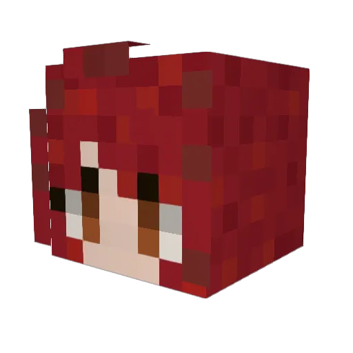 Visiiri Minecraft avatar head, 3D render