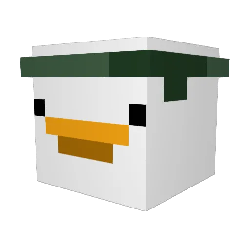 VisionMaster64 Minecraft avatar head, 3D render