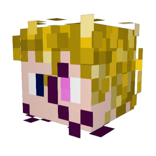 VisionMix Minecraft avatar head, 3D render