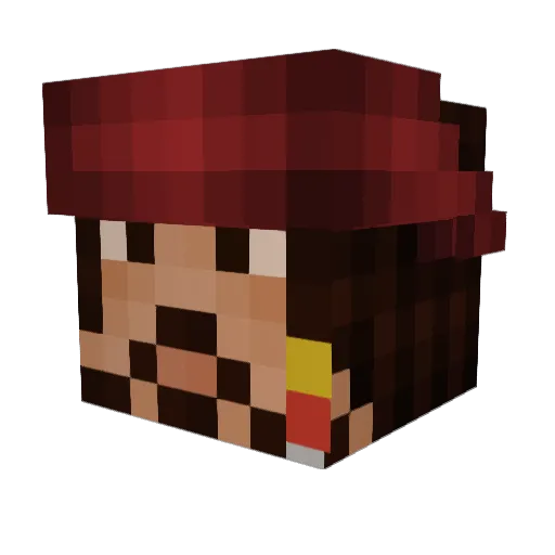 Vision_noob Minecraft avatar head, 3D render