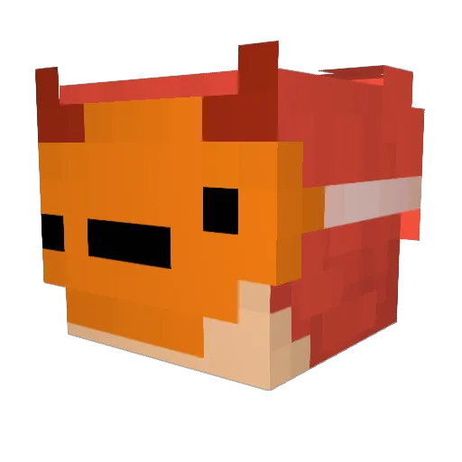 Viskas Minecraft avatar head, 3D render