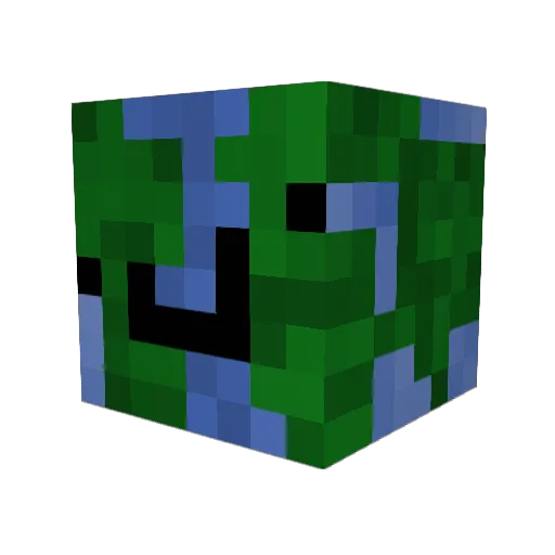 Viskwarp Minecraft avatar head, 3D render