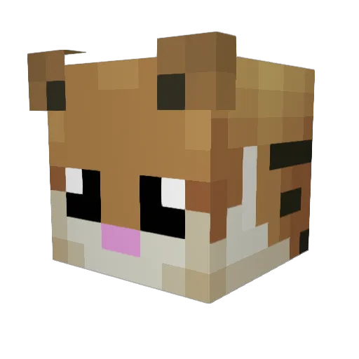 Visma Minecraft avatar head, 3D render