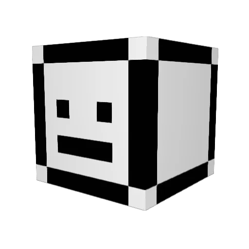 Vismoon Minecraft avatar head, 3D render