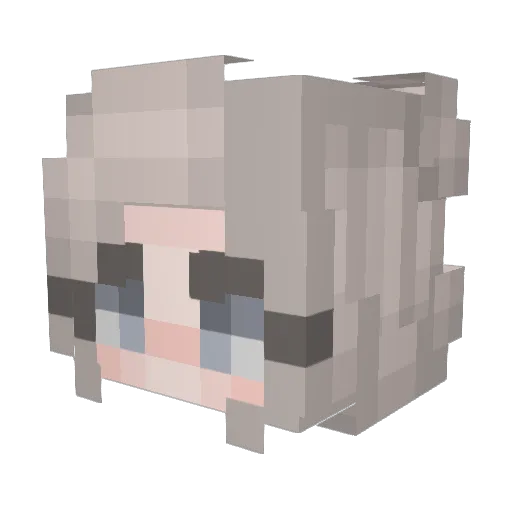 Vismuis Minecraft avatar head, 3D render