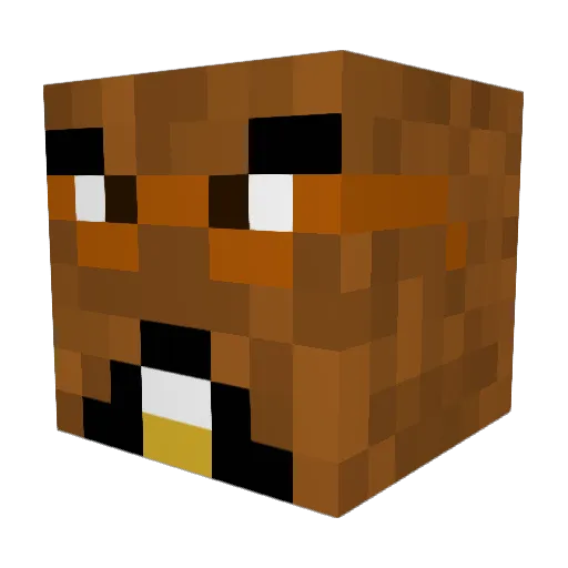 VisorRod Minecraft avatar head, 3D render