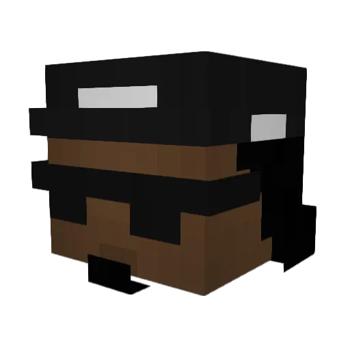 Visorks Minecraft avatar head, 3D render