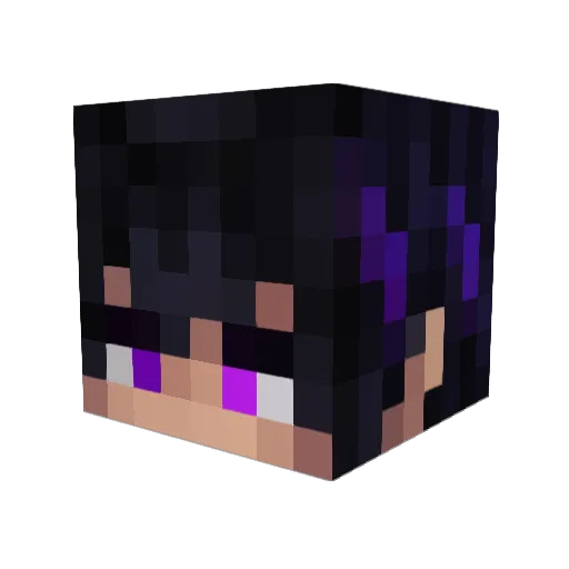 Visparu Minecraft avatar head, 3D render