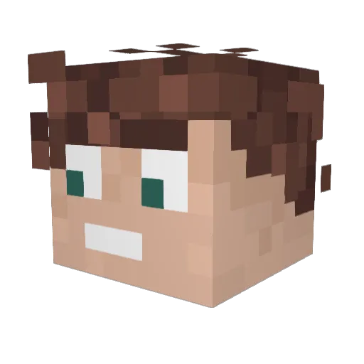 Vispen07 Minecraft avatar head, 3D render