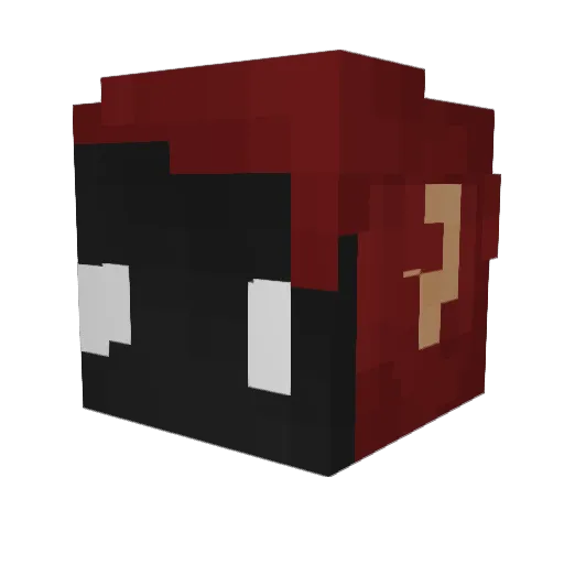 Vispich Minecraft avatar head, 3D render