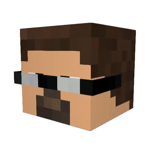 Viss_Ashes Minecraft avatar head, 3D render