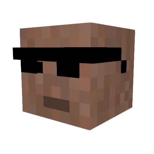 Vissagen Minecraft avatar head, 3D render