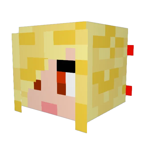 VisserMisser Minecraft avatar head, 3D render