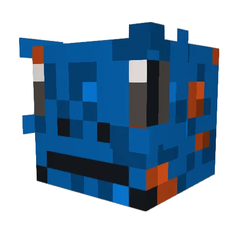 Vissery Minecraft avatar head, 3D render