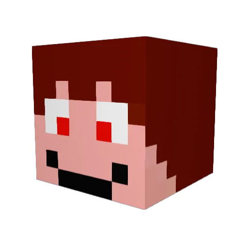 VistYc Minecraft avatar head, 3D render