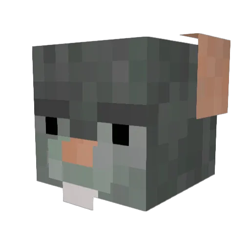 Vista37 Minecraft avatar head, 3D render
