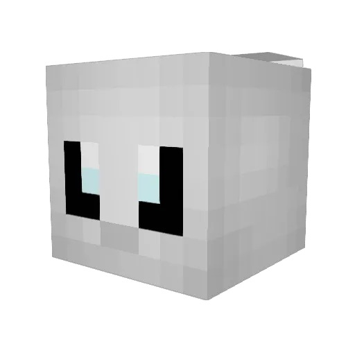 Visterblade Minecraft avatar head, 3D render