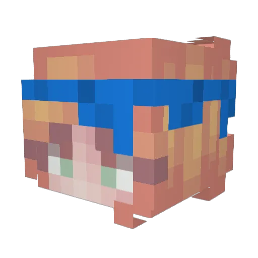 VistrixOP Minecraft avatar head, 3D render