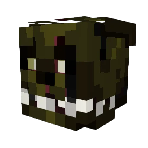 Vistuis Minecraft avatar head, 3D render