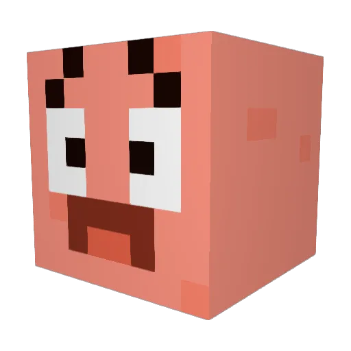 VisualVFX Minecraft avatar head, 3D render