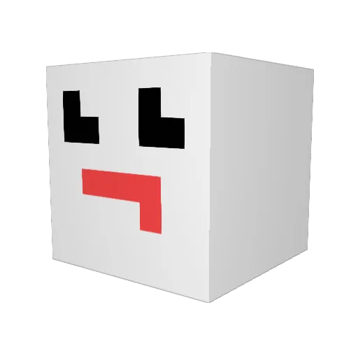 Visual_Arts Minecraft avatar head, 3D render