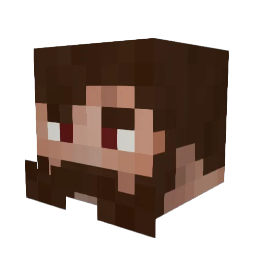 Visual_B Minecraft avatar head, 3D render