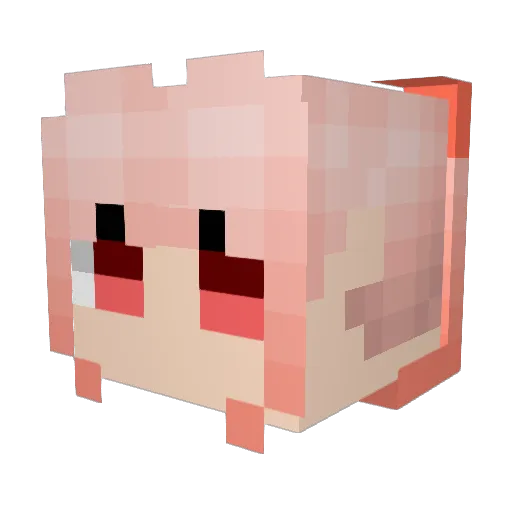 Visualante Minecraft avatar head, 3D render