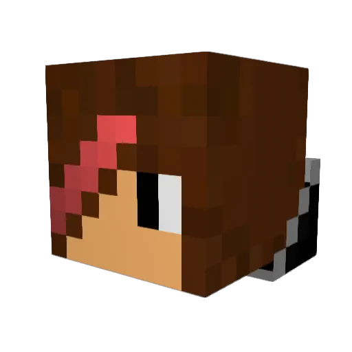 Visurgis Minecraft avatar head, 3D render