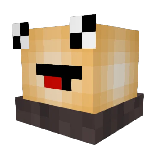 Viszlak Minecraft avatar head, 3D render