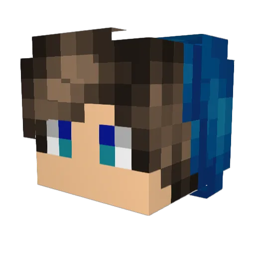 VitCV Minecraft avatar head, 3D render