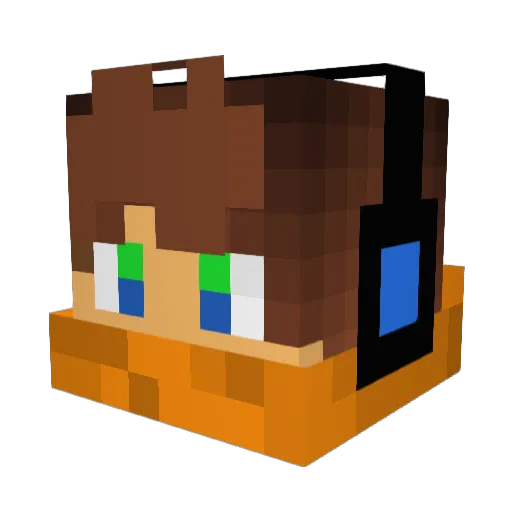 VitaK Minecraft avatar head, 3D render
