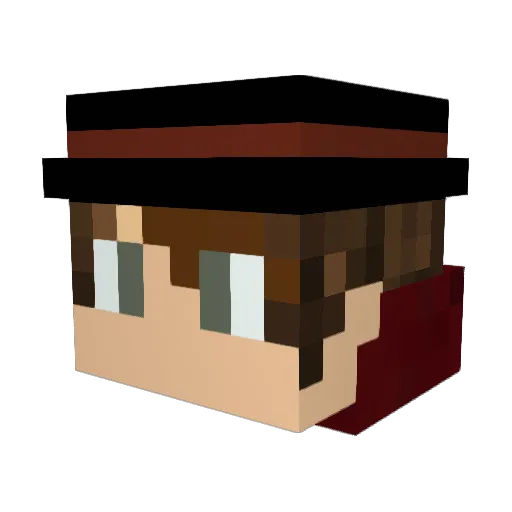 VitaLink18 Minecraft avatar head, 3D render