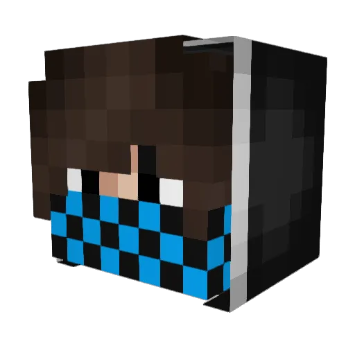 VitaMate Minecraft avatar head, 3D render
