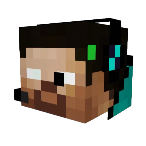 Vita_vate Minecraft avatar head, 3D render