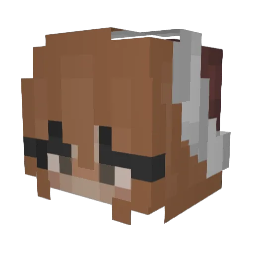 Vitaia Minecraft avatar head, 3D render