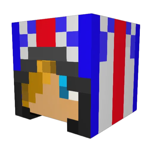 VitalHackersSon Minecraft avatar head, 3D render