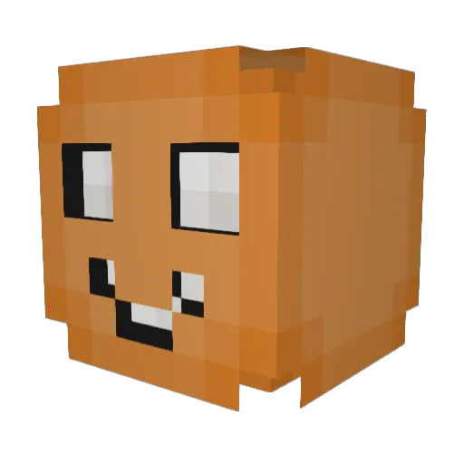 Vitalijuslol Minecraft avatar head, 3D render