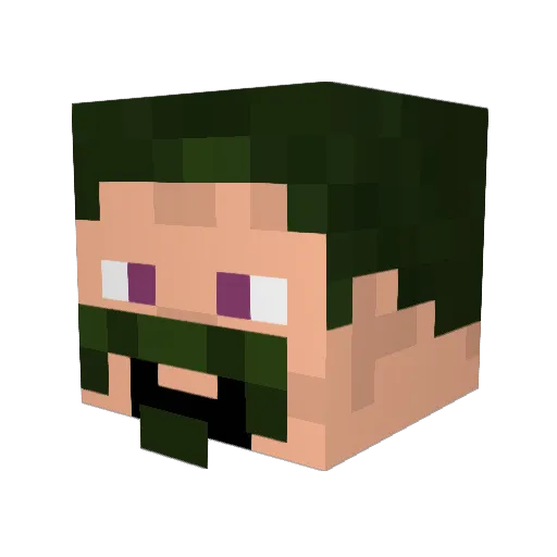 Vitaminer Minecraft avatar head, 3D render