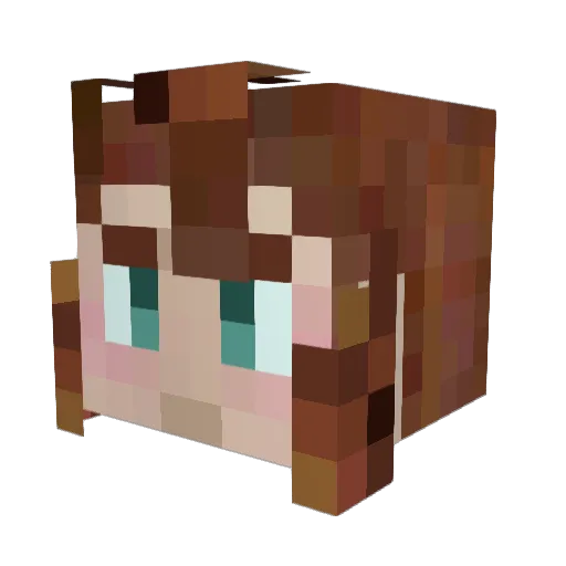 Vitamorta Minecraft avatar head, 3D render