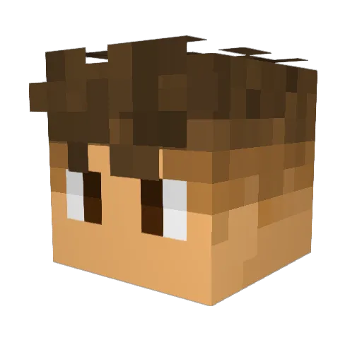 Vitanekkk Minecraft avatar head, 3D render