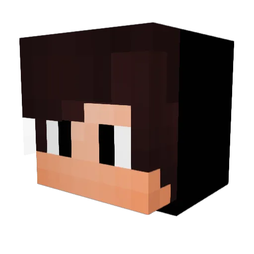 Vitaumm Minecraft avatar head, 3D render