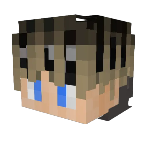 Vitean Minecraft avatar head, 3D render