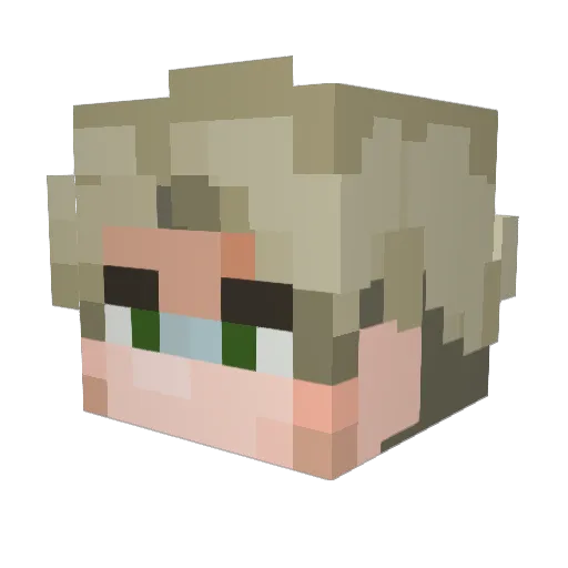 Vitelius_ Minecraft avatar head, 3D render
