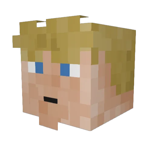 VitinCria_ Minecraft avatar head, 3D render